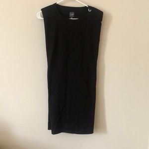 Petite padded shoulder dress